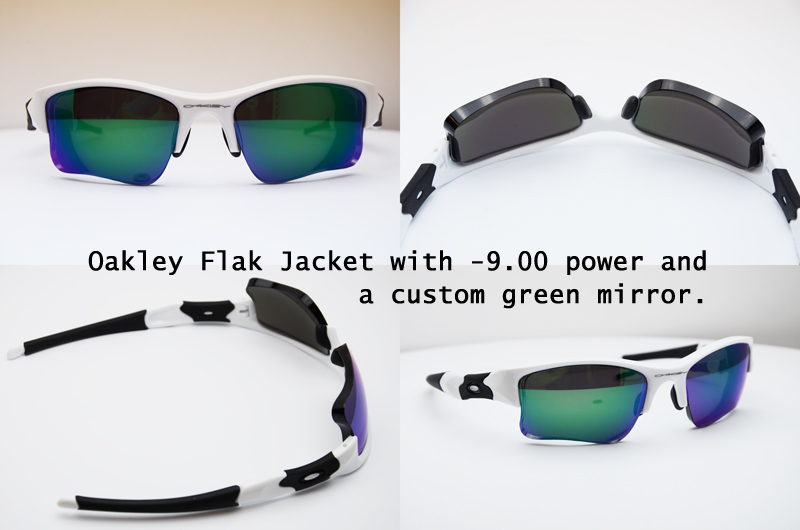 Oakley Flak Jacket with lenticular prescription lenses.