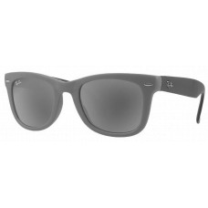 Ray Ban RB4105 Folding Wayfarer Sunglasses  Black and White