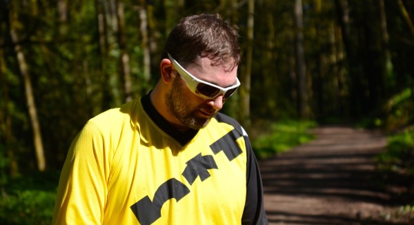 Nick Burklow from BikeRumor.com with his High Rx Oakley Fuel Cells