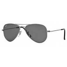 Ray Ban  RB3044 Small Aviator Sunglasses  Black and White